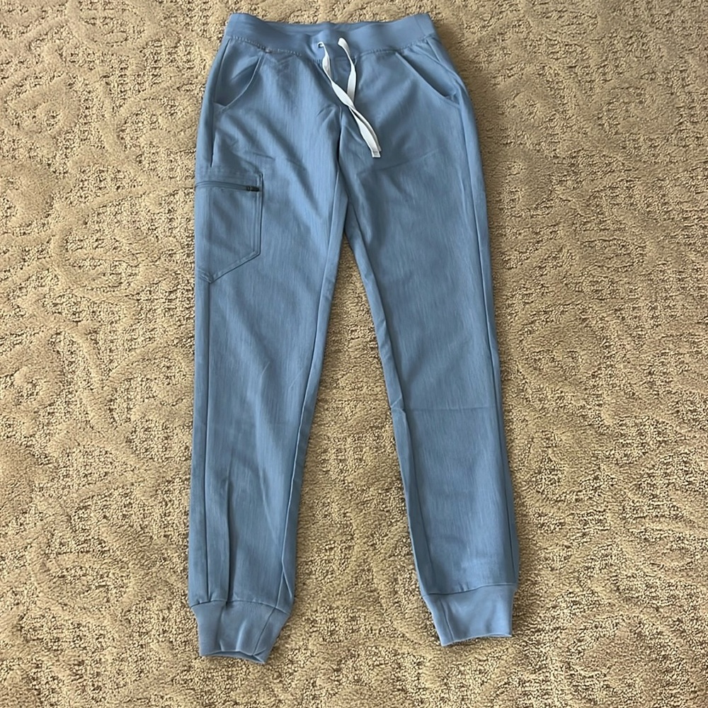 Figs HEATHER INDIGO Zamora 2.0 Jogger Pants XS/T Extra Small NWOT